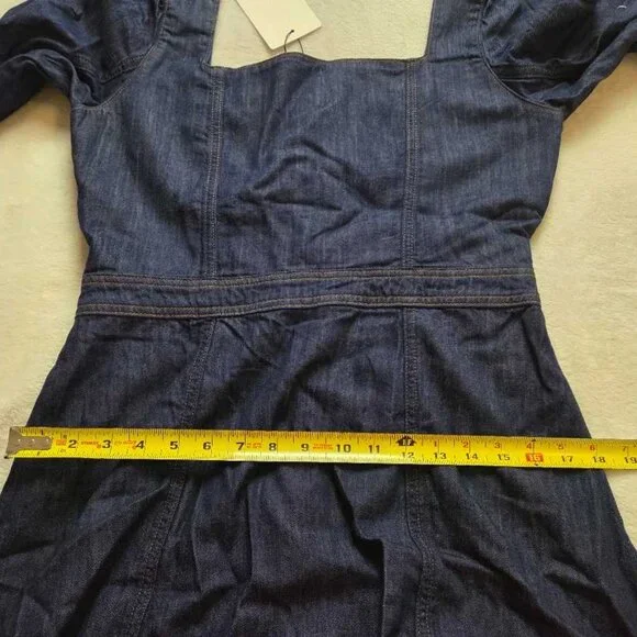 New US 10 Reformation x Anthropologie Celeste denim midi jean dress